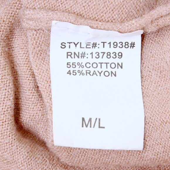 Dreamers Oversized V Neck Sweater Orange Women Size M/L - Picture 7 of 8